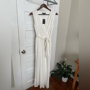 SZ S International Concepts White Sequin Jumpsuit